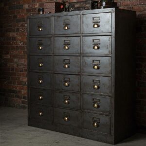 Modern metal drawer cabinet providing ample and organized storage solutions.