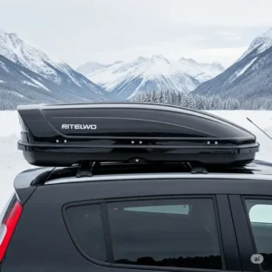 A compact ski box perfectly suited for a smaller car, maximizing storage without bulk