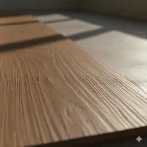 Close-up of hardwood flooring plank texture and natural grain, highlighting its premium quality and classic appeal.