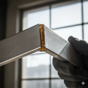 A tested example of a strong epoxy to glue metal bond, highlighting the joint's high strength and durability.