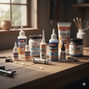 A collection of the top-rated ceramic adhesives, including specialized glues for ceramic mugs and pottery.
