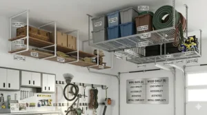 Comparing the maximum weight capacity of popular garage storage systems for safe tool storage.