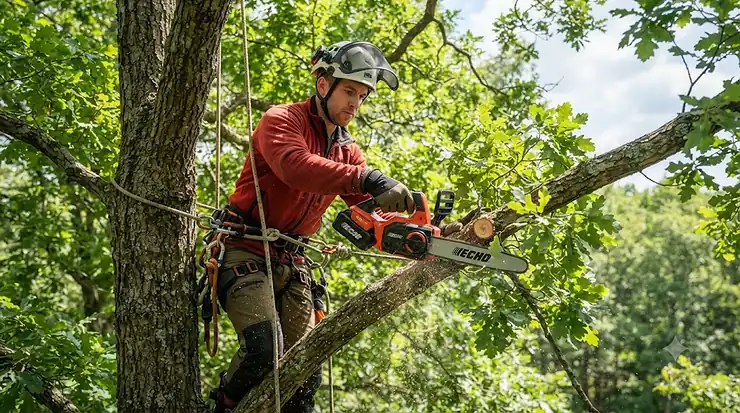 Professional electric top handle chainsaw for arborist tree pruning