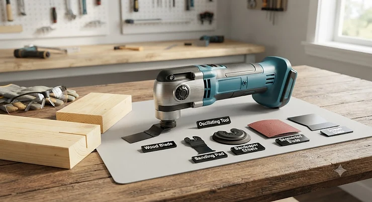 An introductory guide to an oscillating tool explaining its uses for beginners. oscillating tool for beginners