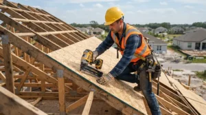 Using a cordless gas-powered model considered the best framing nailer for overhead roof work.